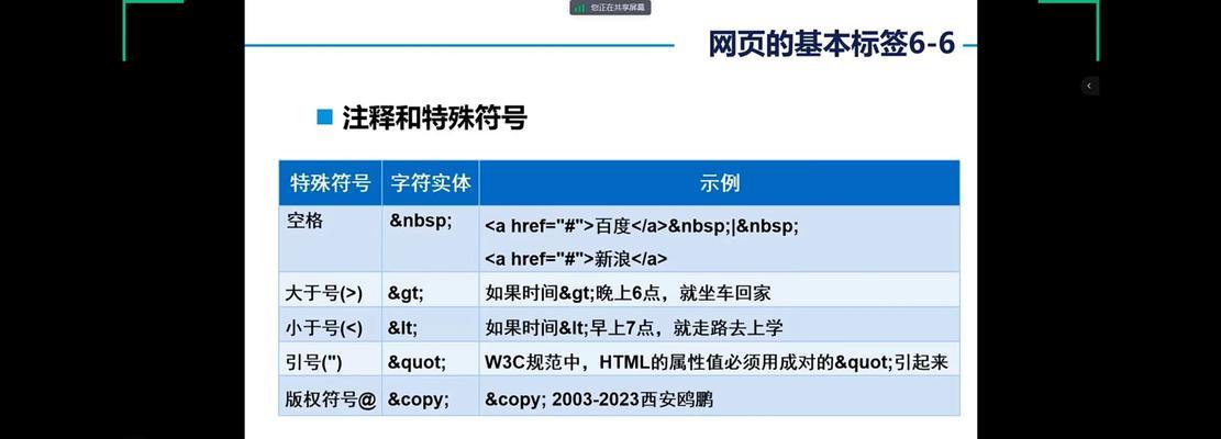 HTML空格符有哪些？如何正确使用它们？