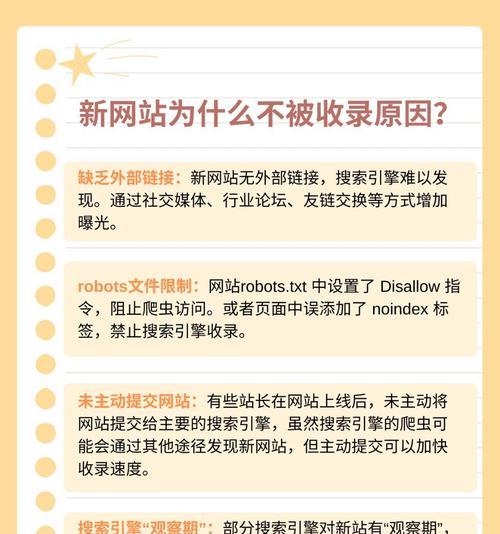 网站不被收录怎么办？（提升网站被收录的方法和技巧）